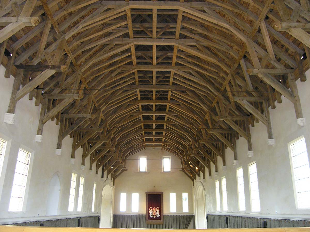hammerbeam roof inside Stirling castle 