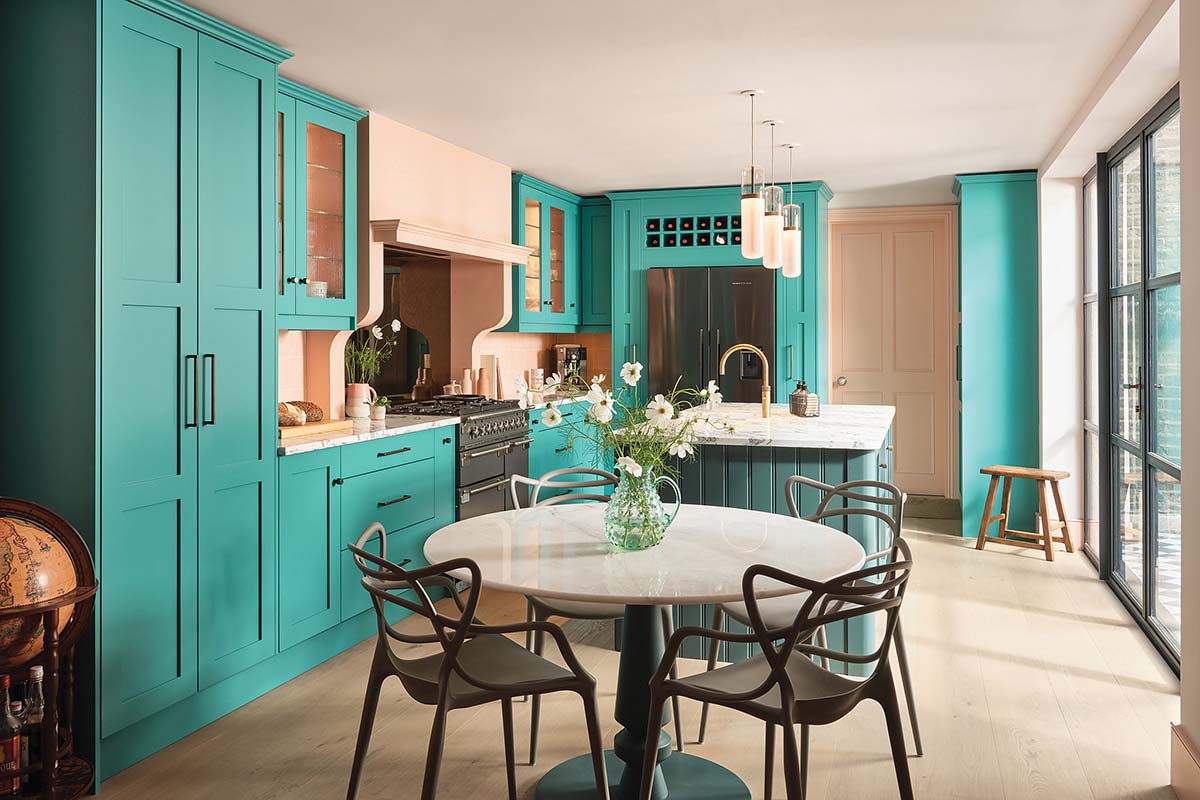See the beauty of playing with shape in this colourful kitchen