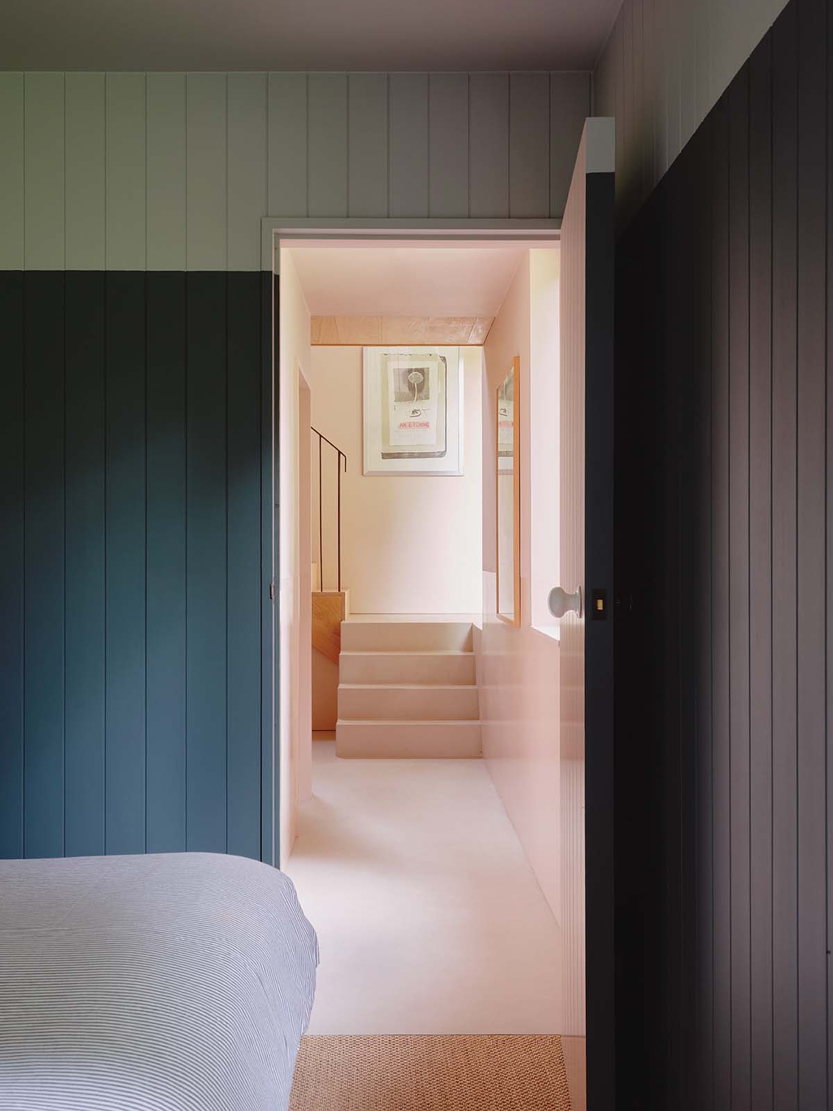 Stairwell and hallway area of Joa Studholme's home