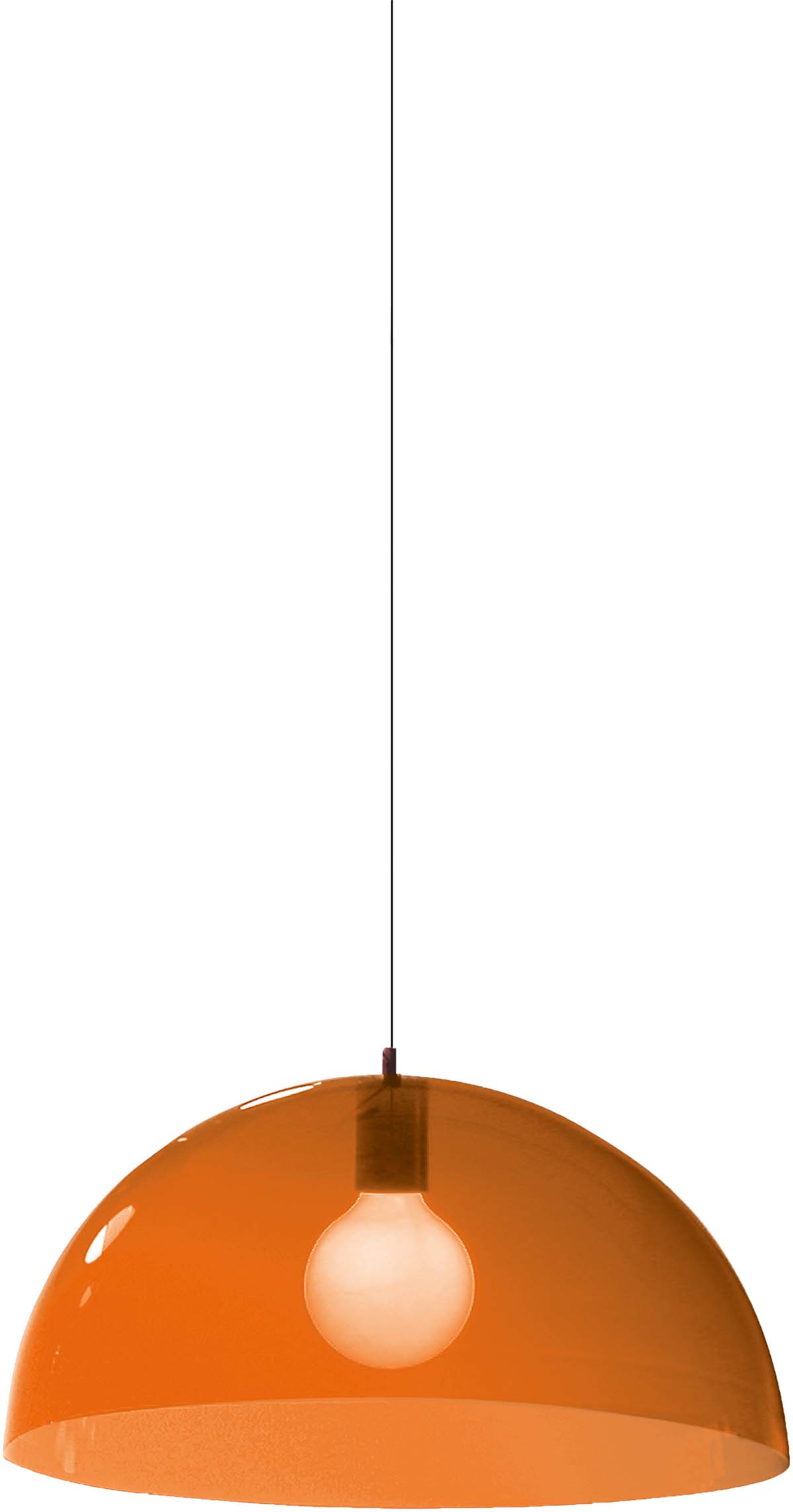 Orange pendant light