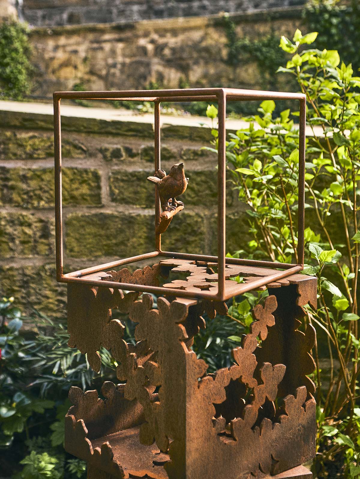 Iron sculptural work at The Scottish Gallery in Edinburgh