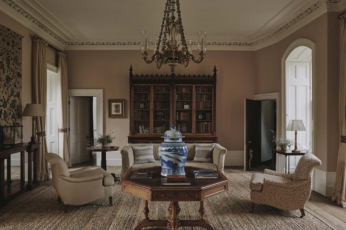 sitting room in old Scottish 12-bedroom property