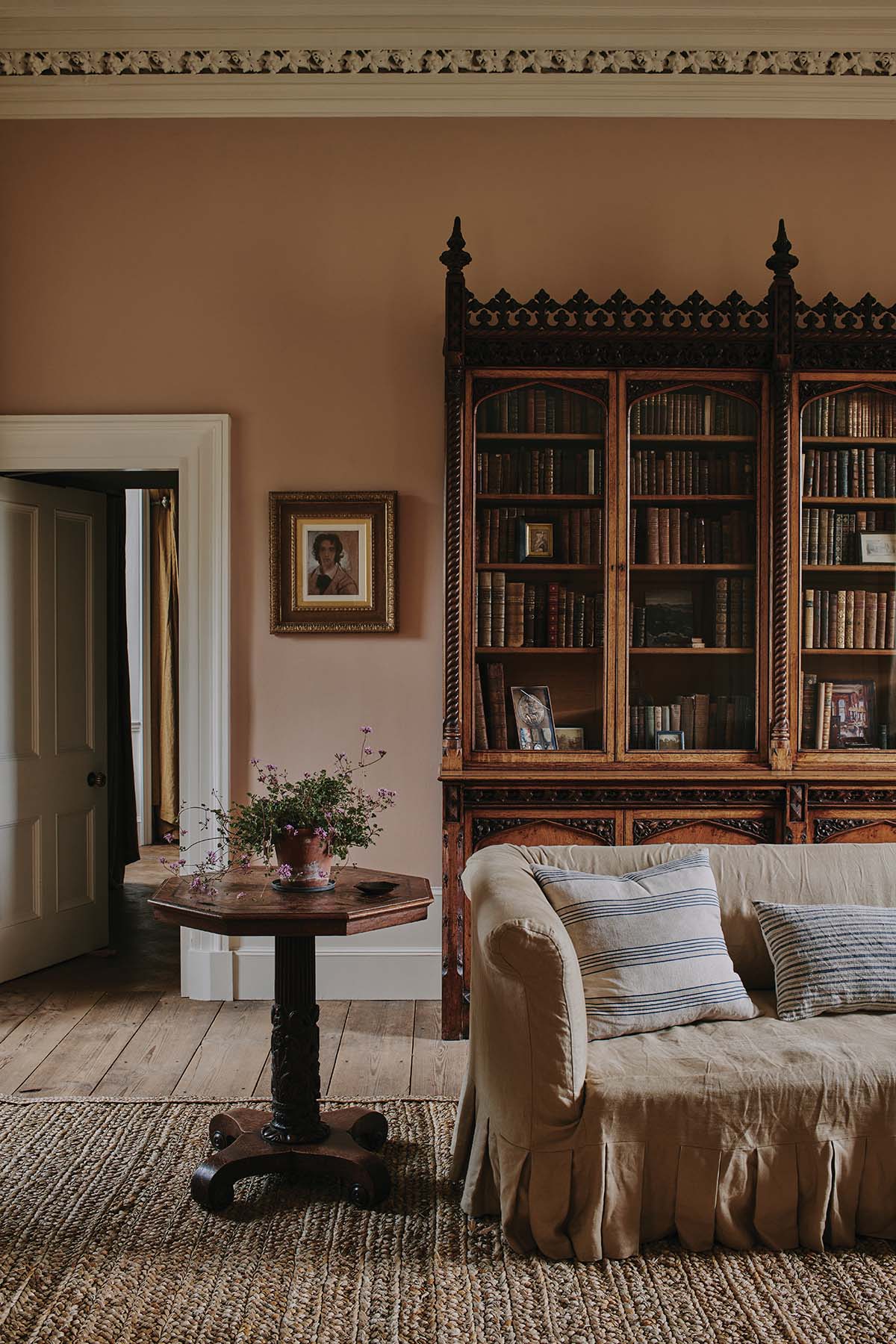 Living area of grand Scottish castle holiday home