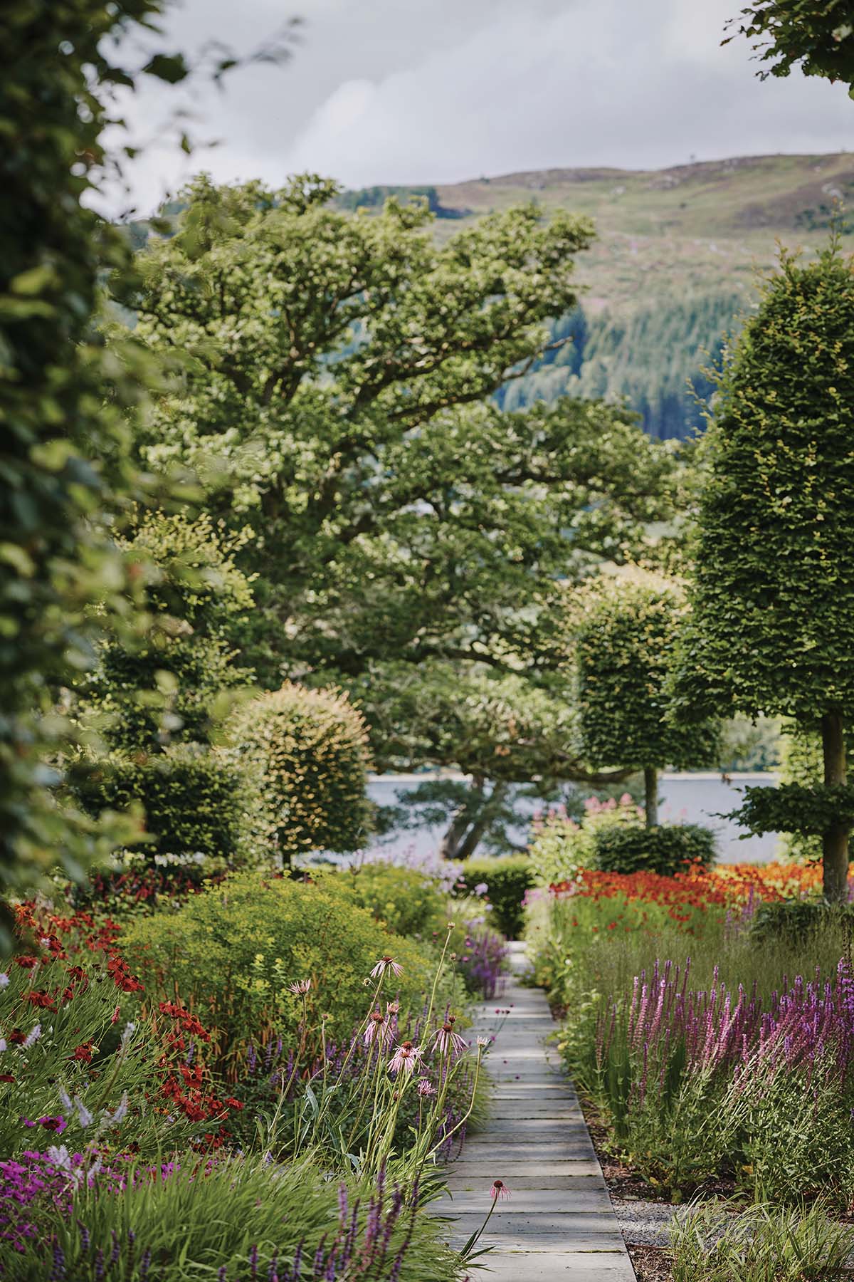 Wildflower gardens at a holiday stay near Loch Ness