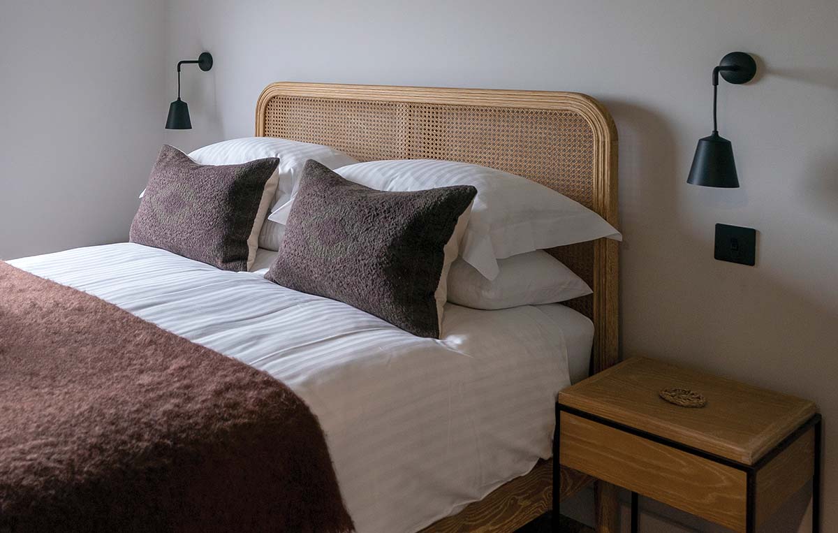 Bedroom in beach holiday home in North Berwick in Scotland