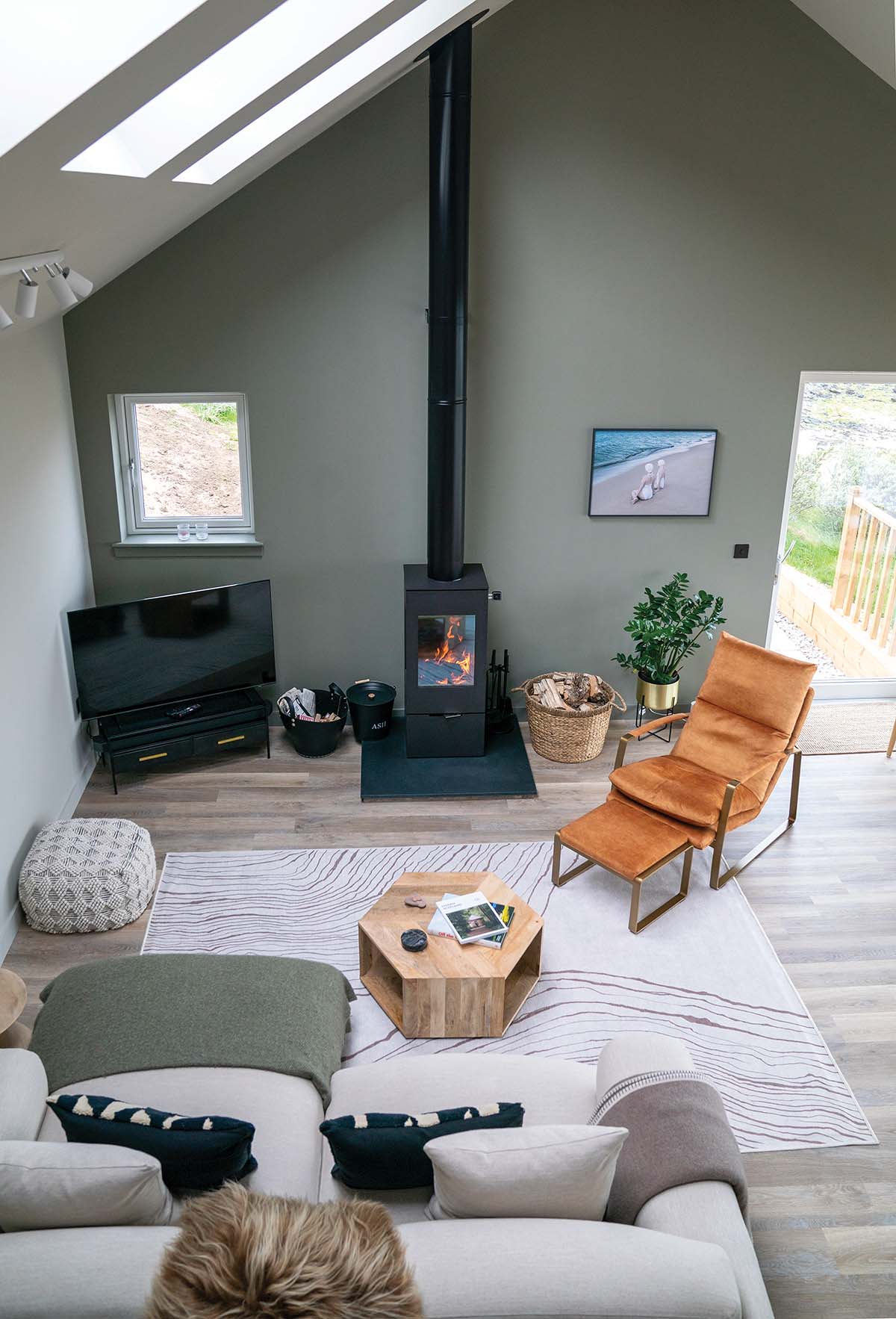 Living room of beach holiday in North Berwick