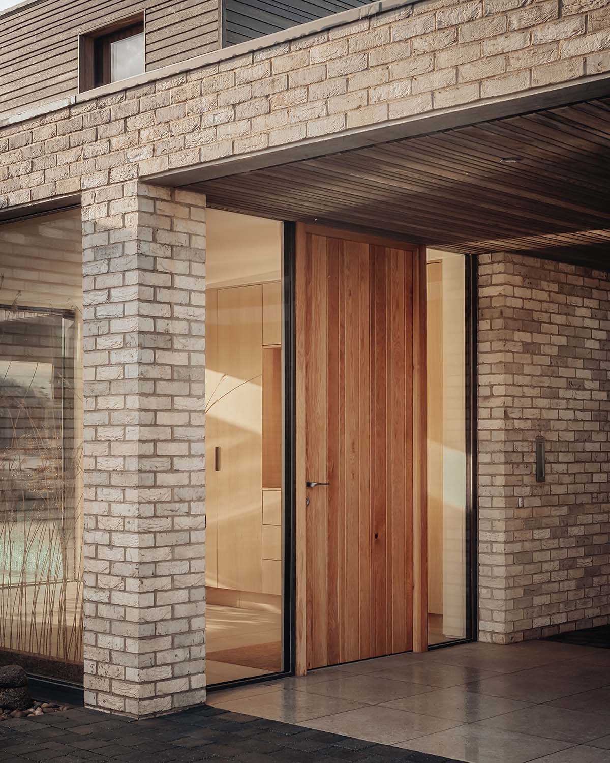 Stone and wood entryway in Dumfries and Galloway home