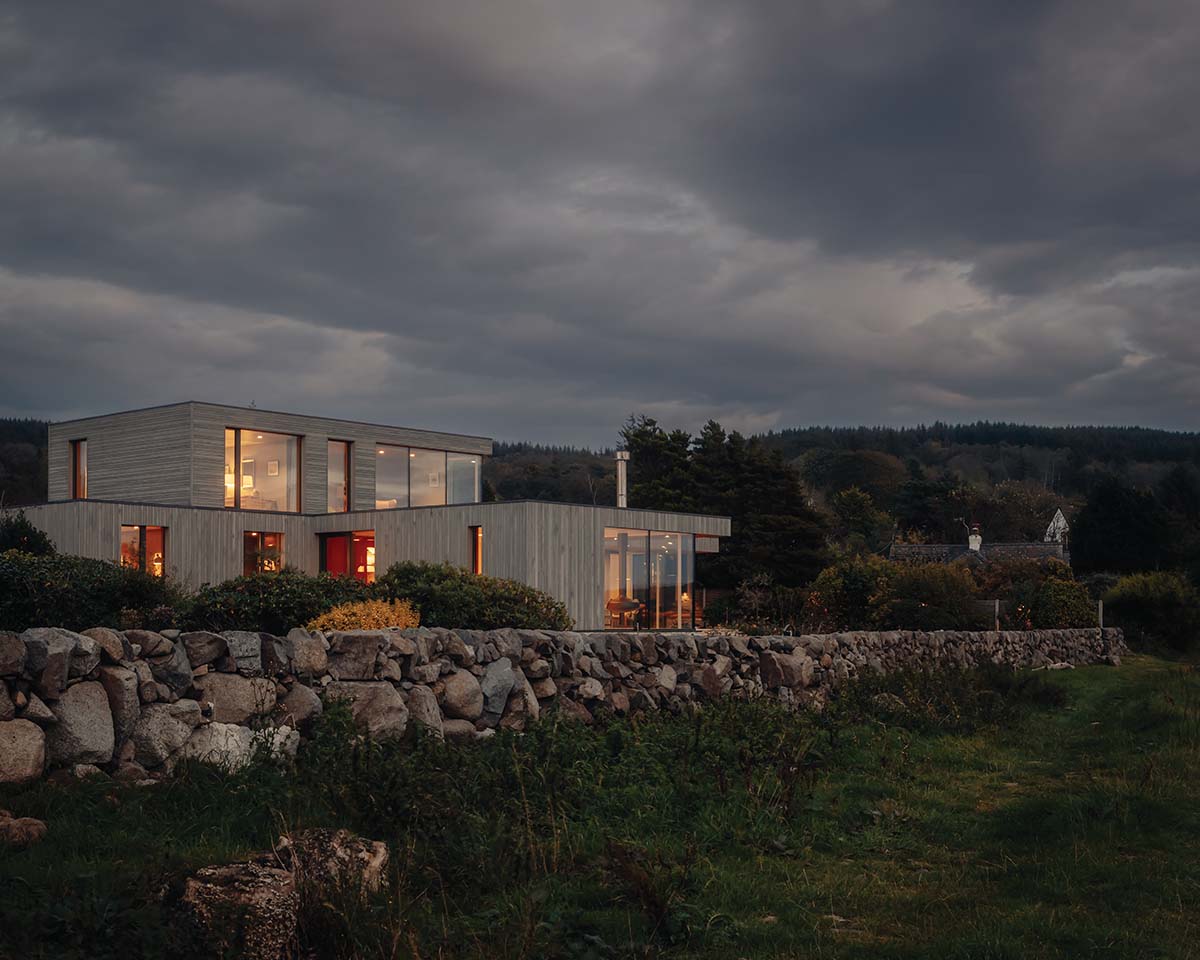 Exterior shot of Kippford House by Brown & Brown architects - view from the water