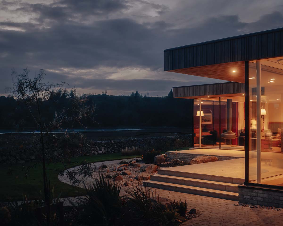 Exterior shot of Kippford House by Brown & Brown architects