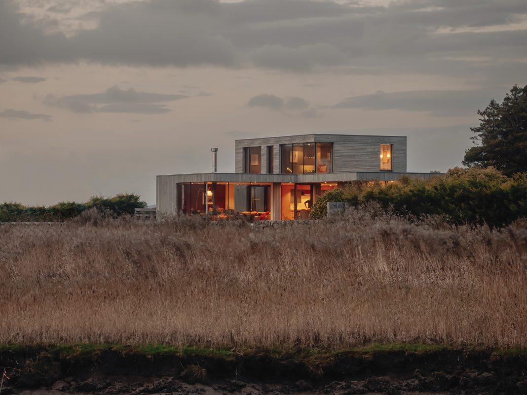 Exterior of eco house in Dumfries and Galloway