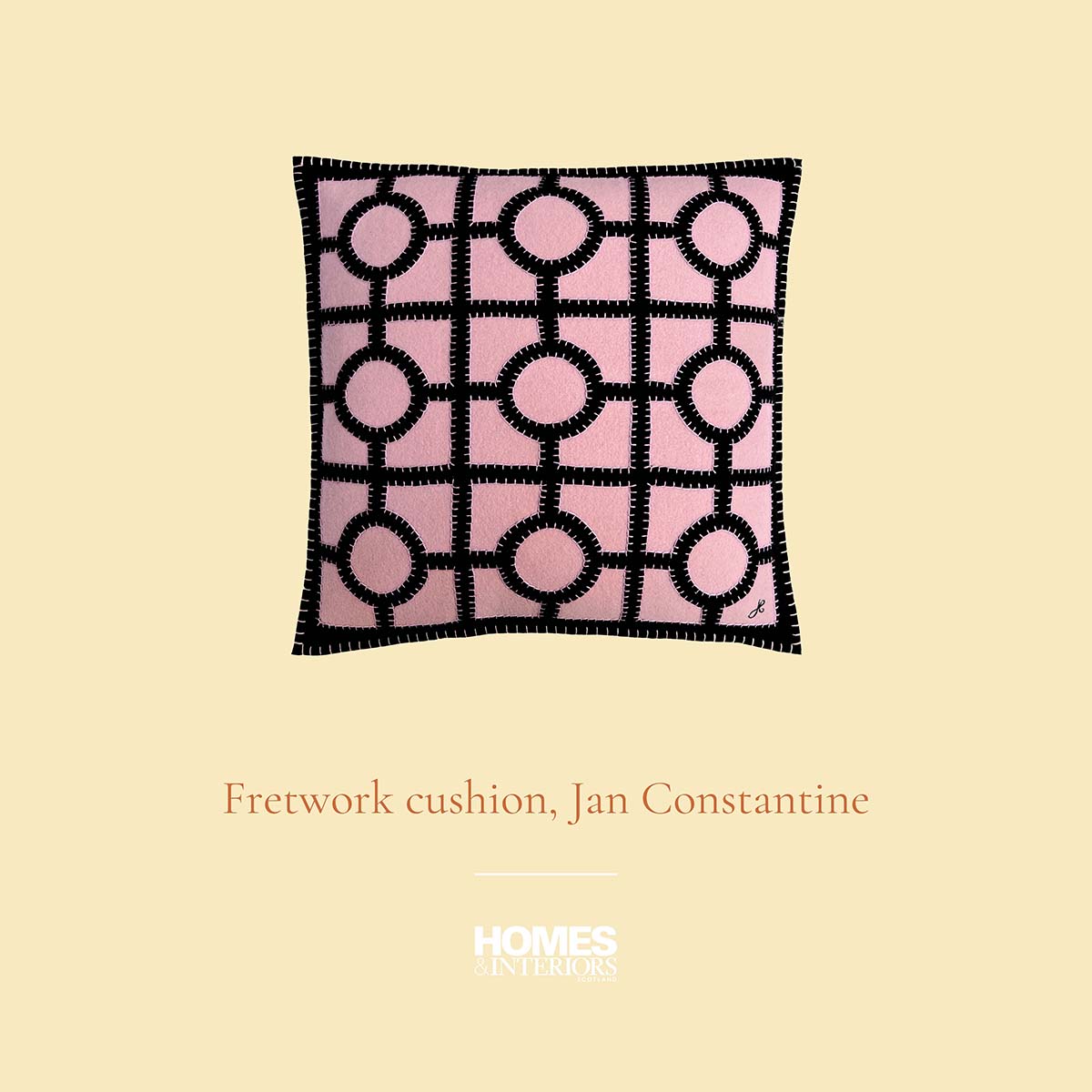 Fretwork cushion, Jan Constantine