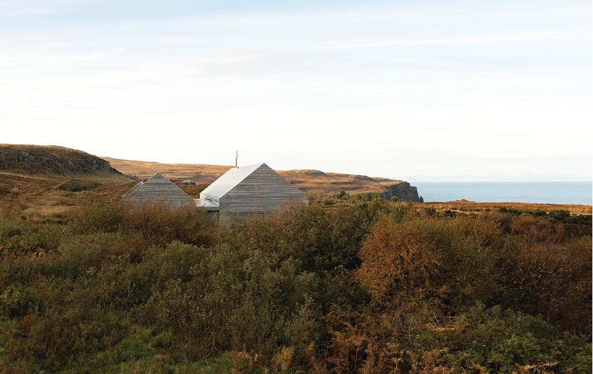 Boreraig house amongst the heather on the Isle of Skye designed by Dualchas Architects