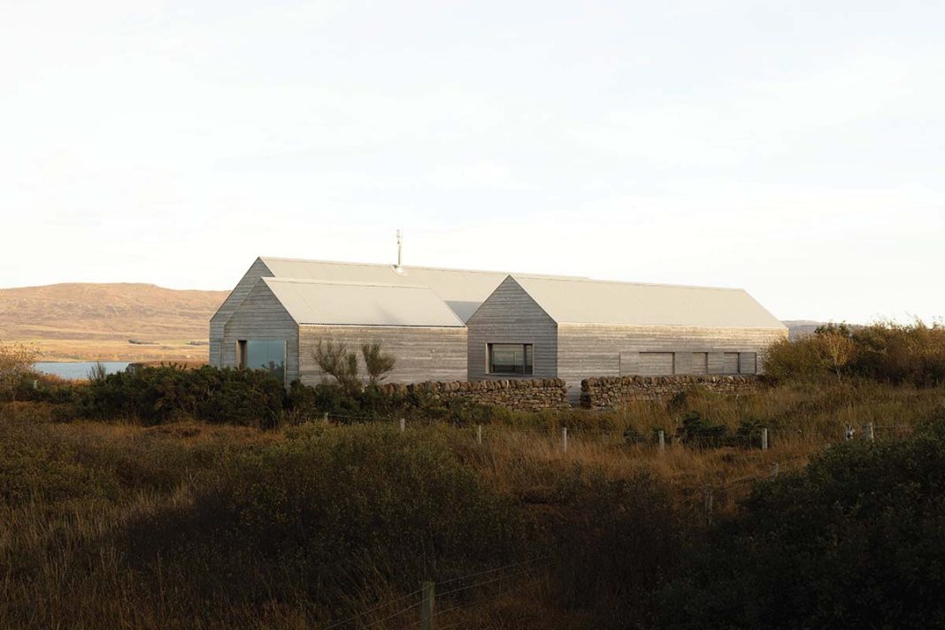 Boreraig house amongst the heather on the Isle of Skye designed by Dualchas Architects