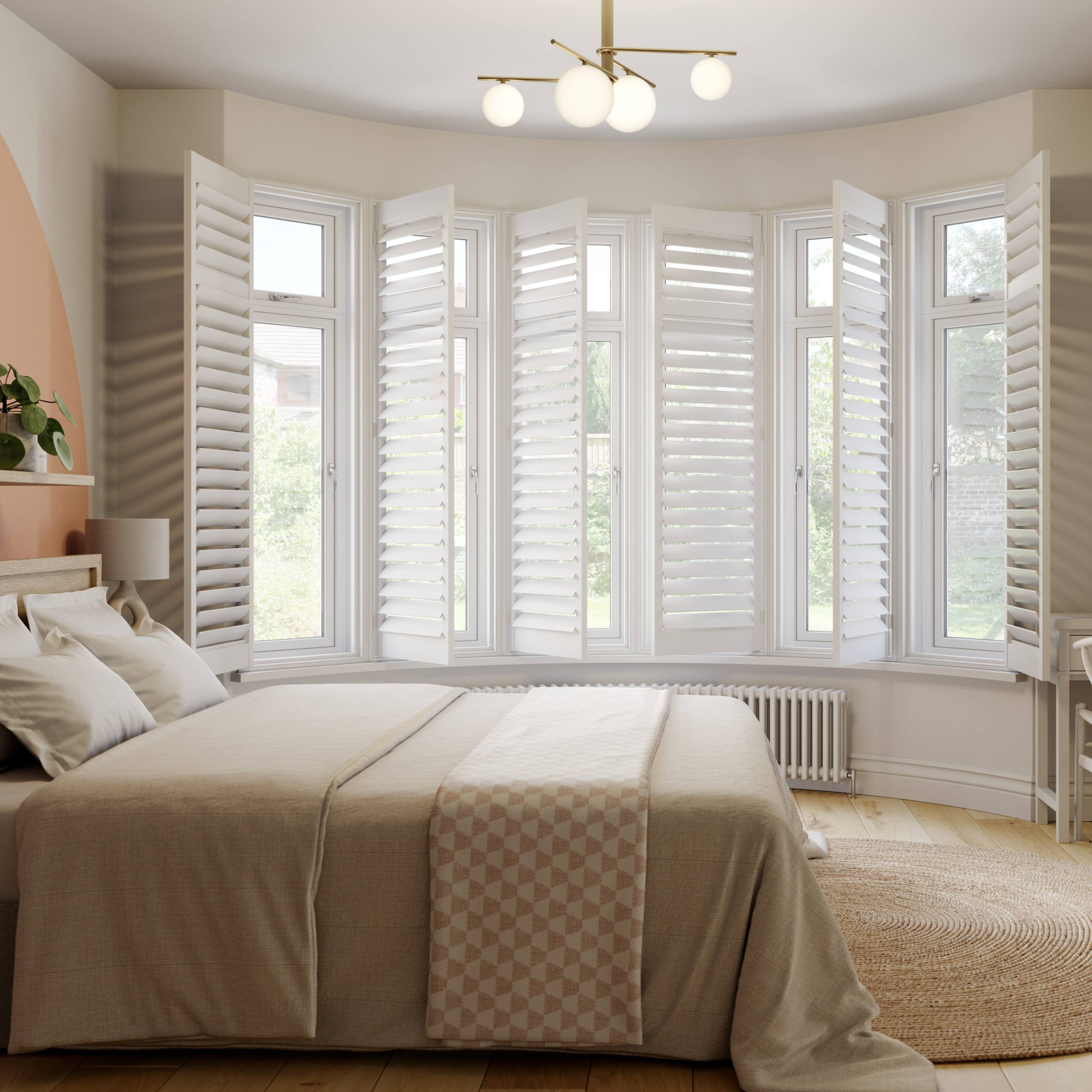 oakland interior with light walls and shutters