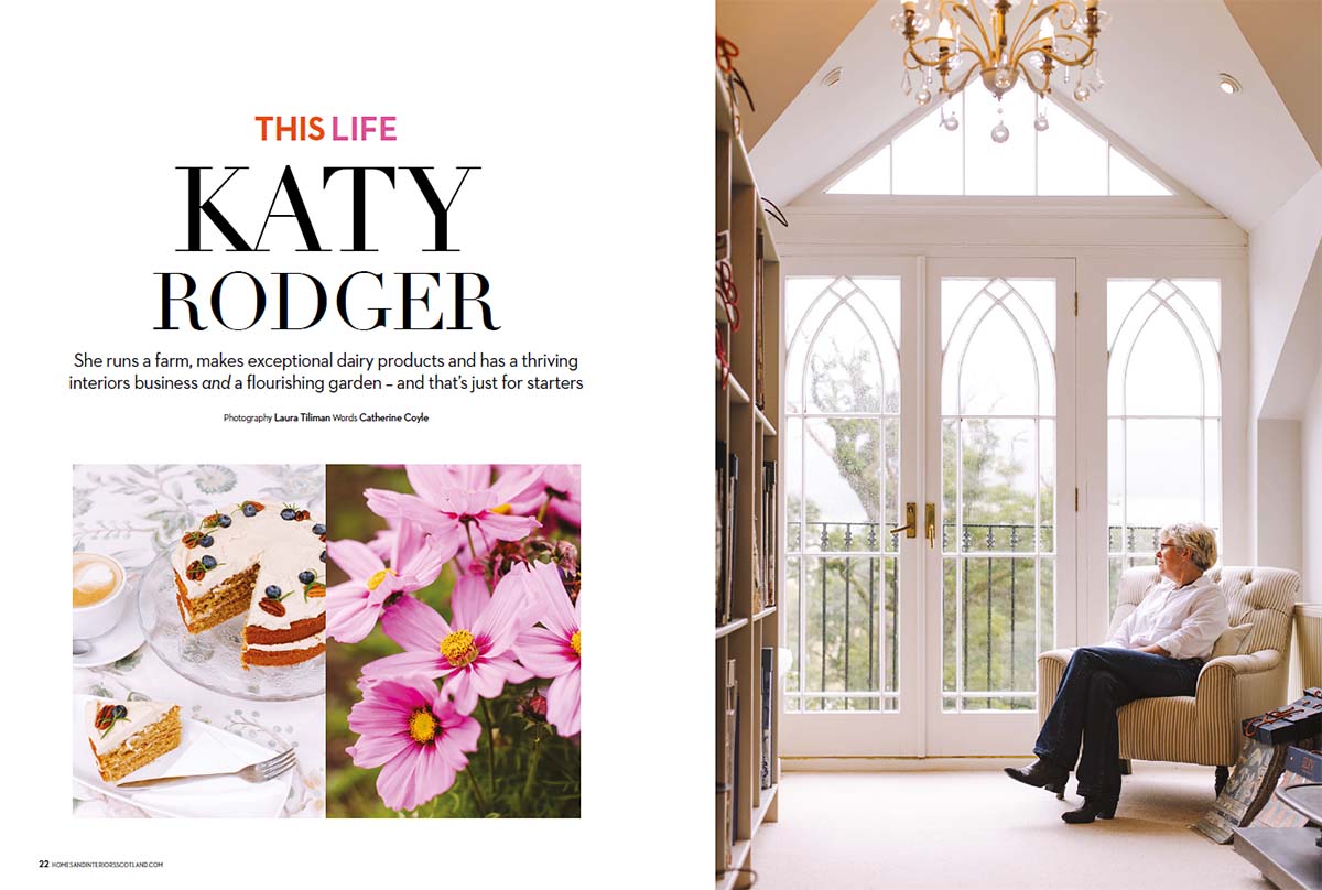 this life feature in homes and interiors scotland magazine with katy rodger of knockraich farm