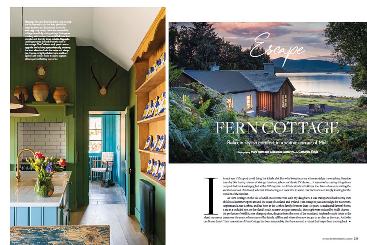 fern cottage on the isle of mull in homes and interiors scotland magazine