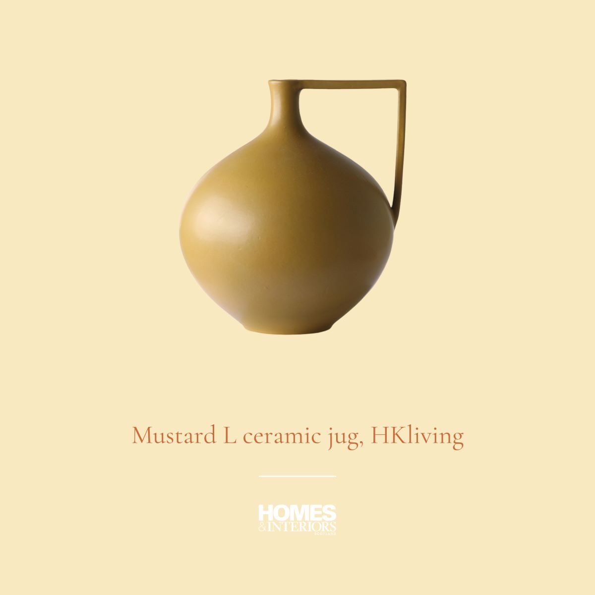 Ceramic jar mustard, L, home decoration ideas