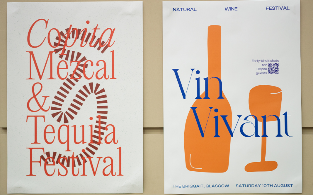 Vin Vivant poster, glasgow wine festival