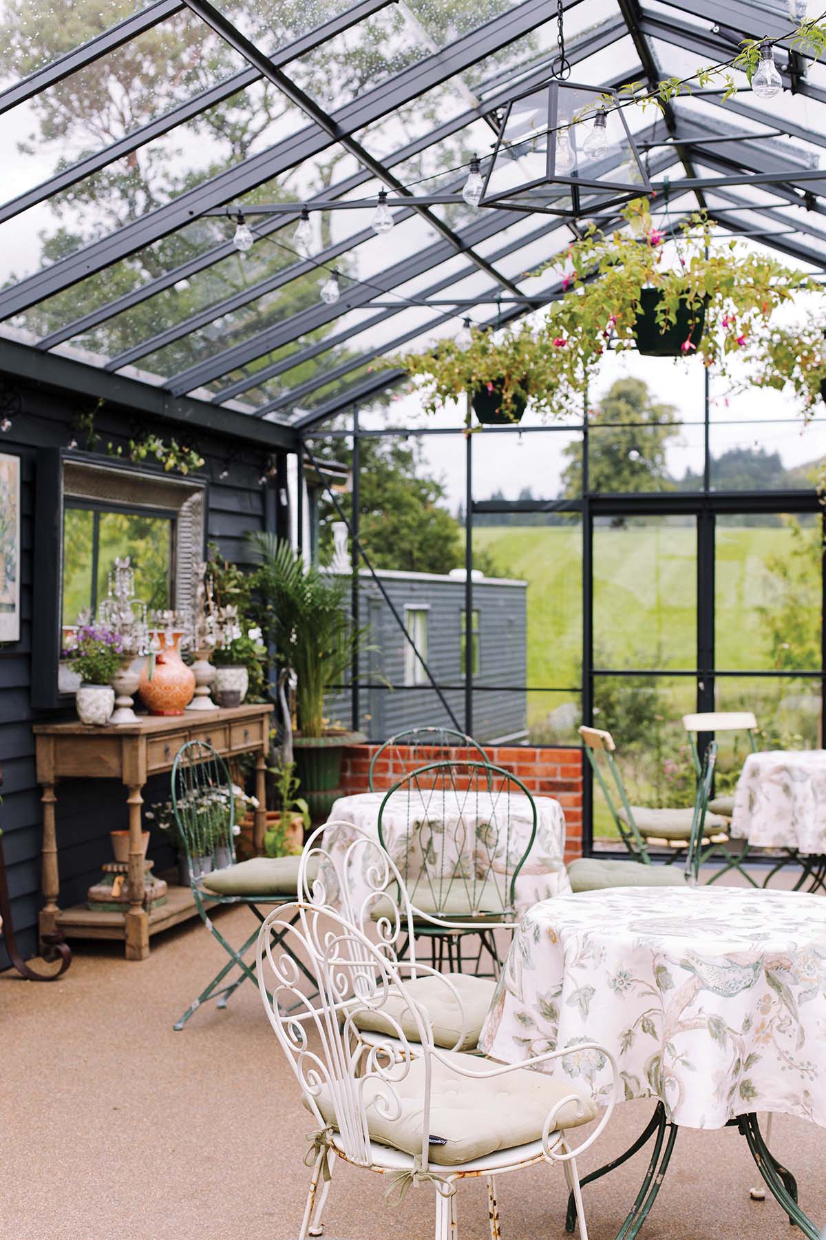 katy rodger has the glass house on location at knockraich farm