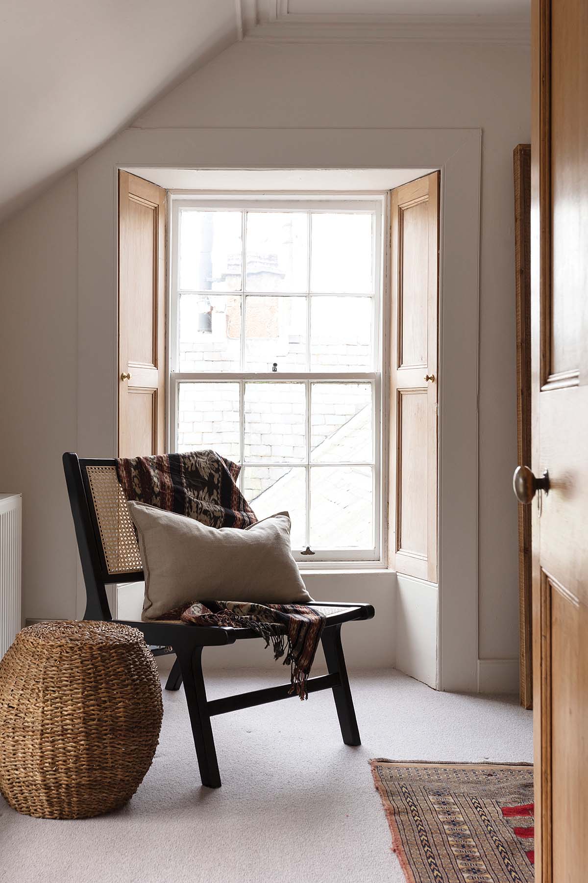 seat by the window in a perthshire hillokbrae in scotland 