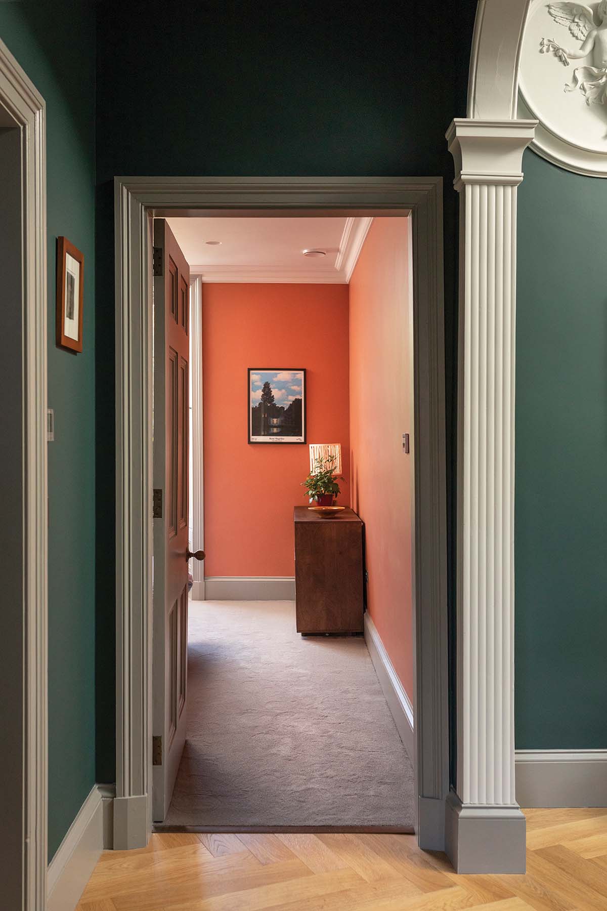 blue lviing room in edinburgh georgian apartment by john jeffrey and photographed by alix mcintosh