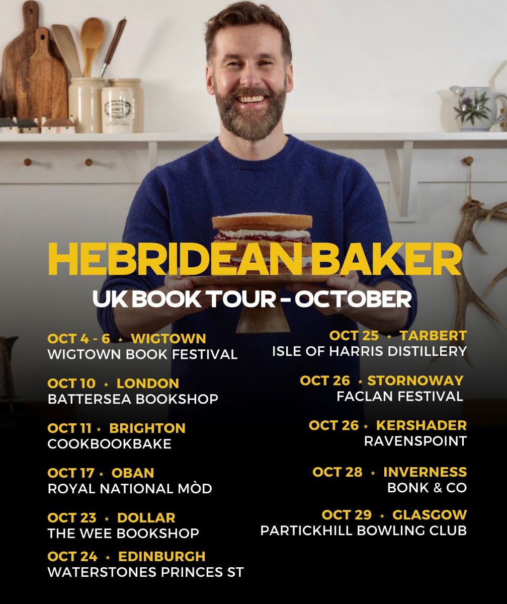 the hebridean baker's book tour in scotland