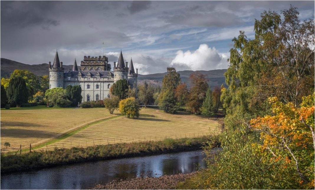 inverary castle in scotland - one of scotland's spookiest houses on halloween