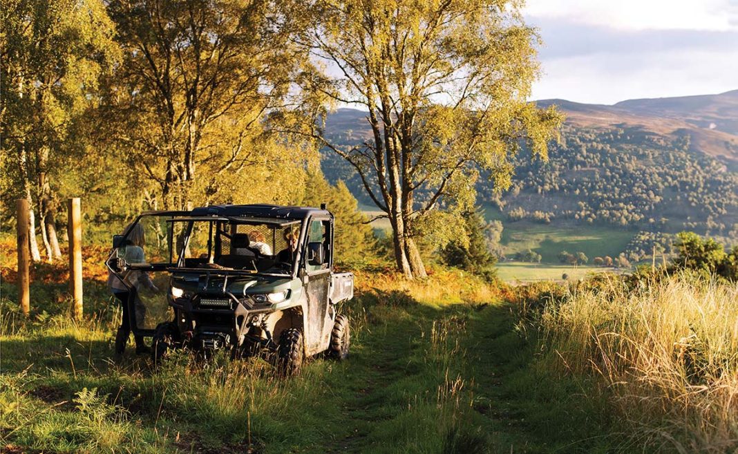 Hamish and Liberty Martin on the grounds of rural Perthshire