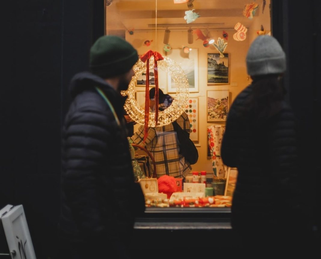 interior shot with owner of OR in skye - best independent shops to buy christmas gifts in scotland 2024