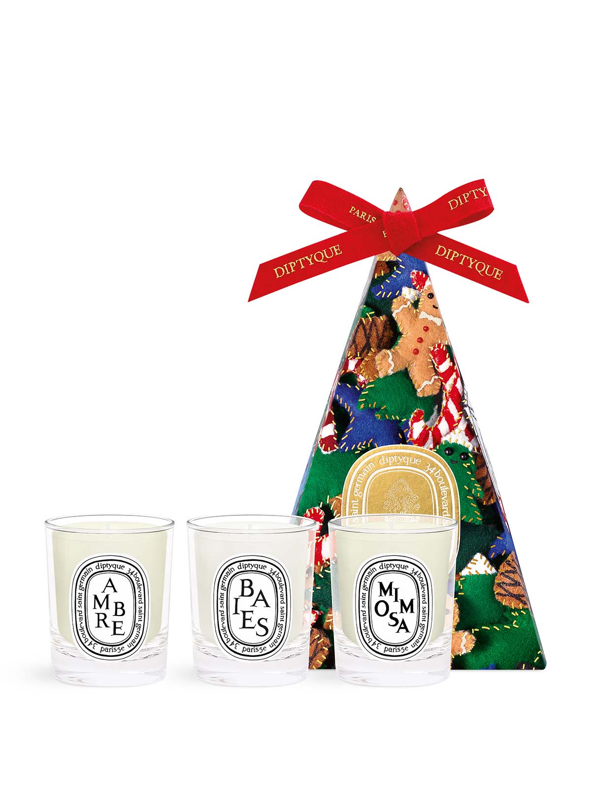 Christmas gift made up of three candles by Diptyque