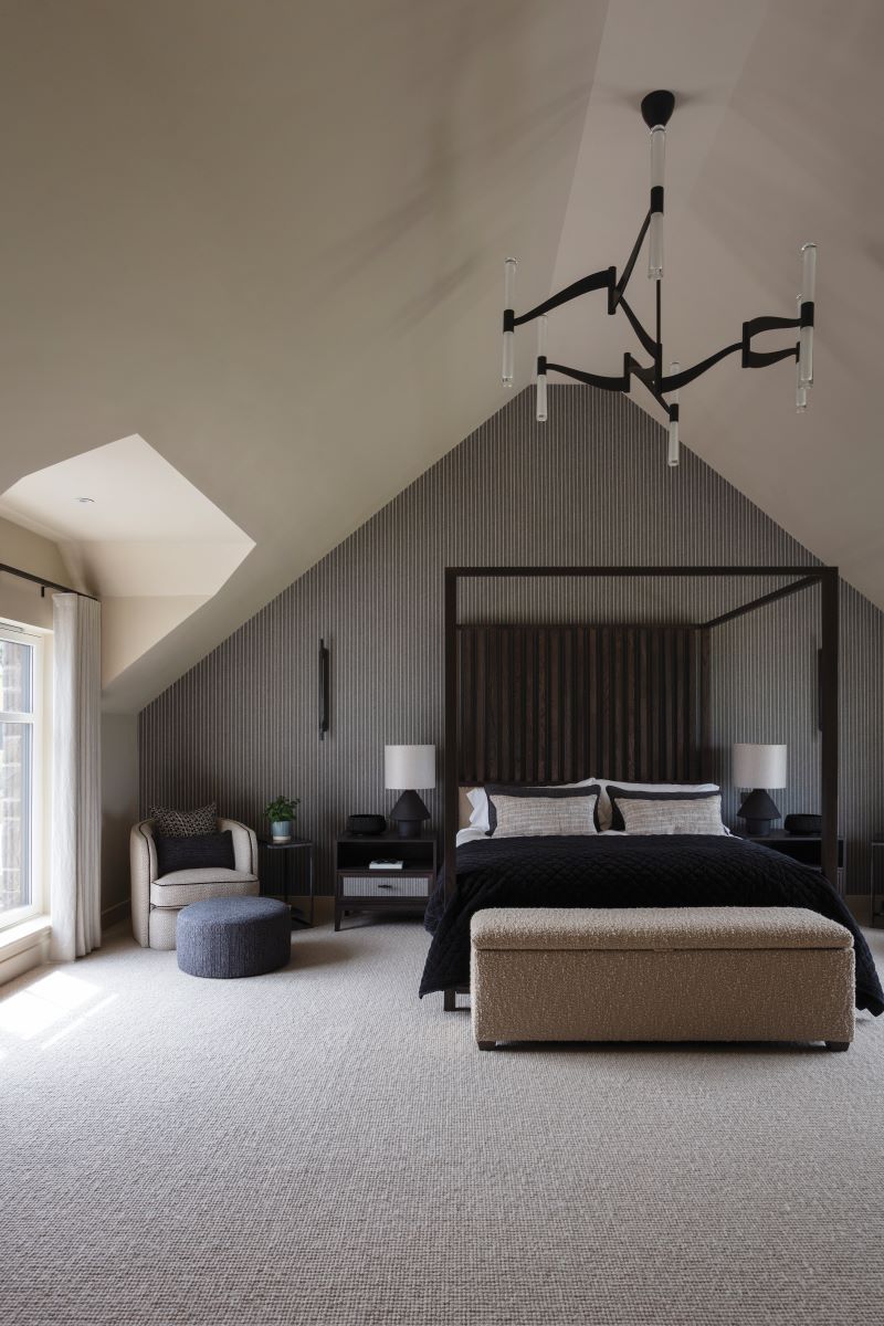 Master bedroom in a Pat Renson Interiors project