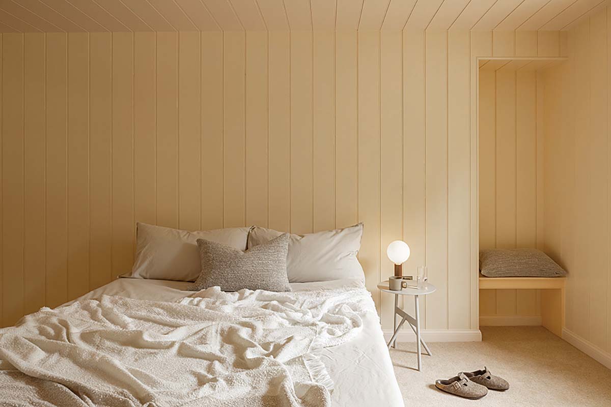 bedroom in aberdeenshire rural schoolhouse project by rachel walker architects and coldwells build