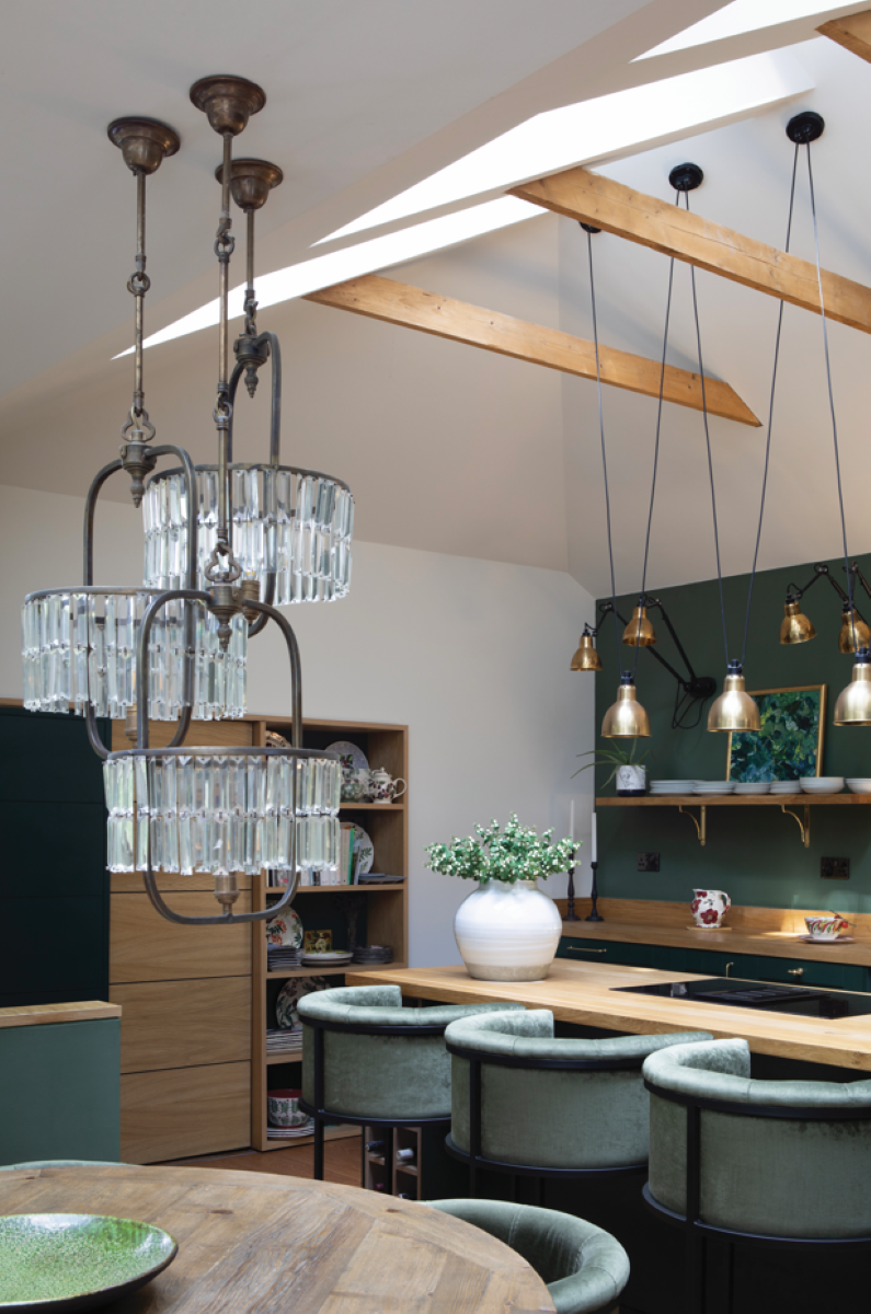 kitchen and dining area in a 200-year-old villa in edinburgh by craif amy architect and acanthus interiors