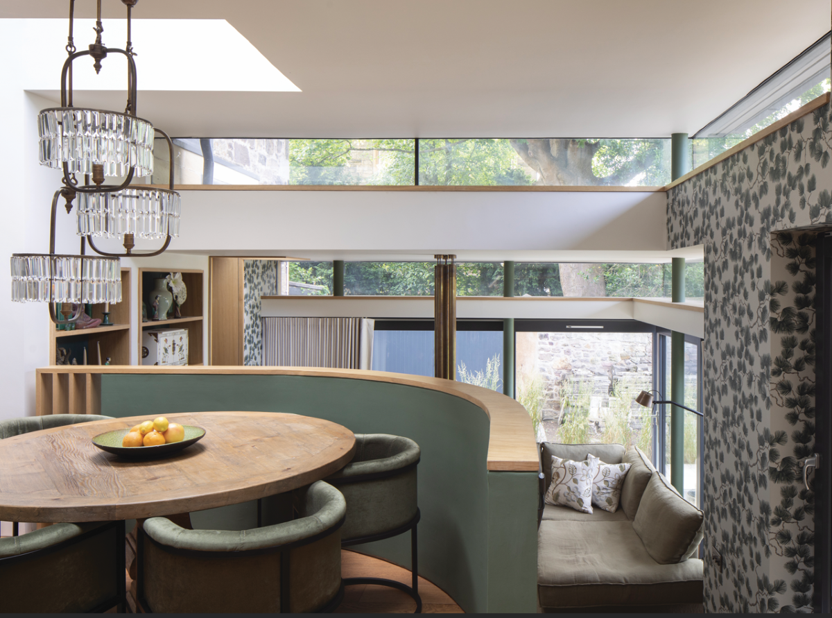 living room in a 200-year-old villa build in edinburgh by craif amy architect and acanthus interiors