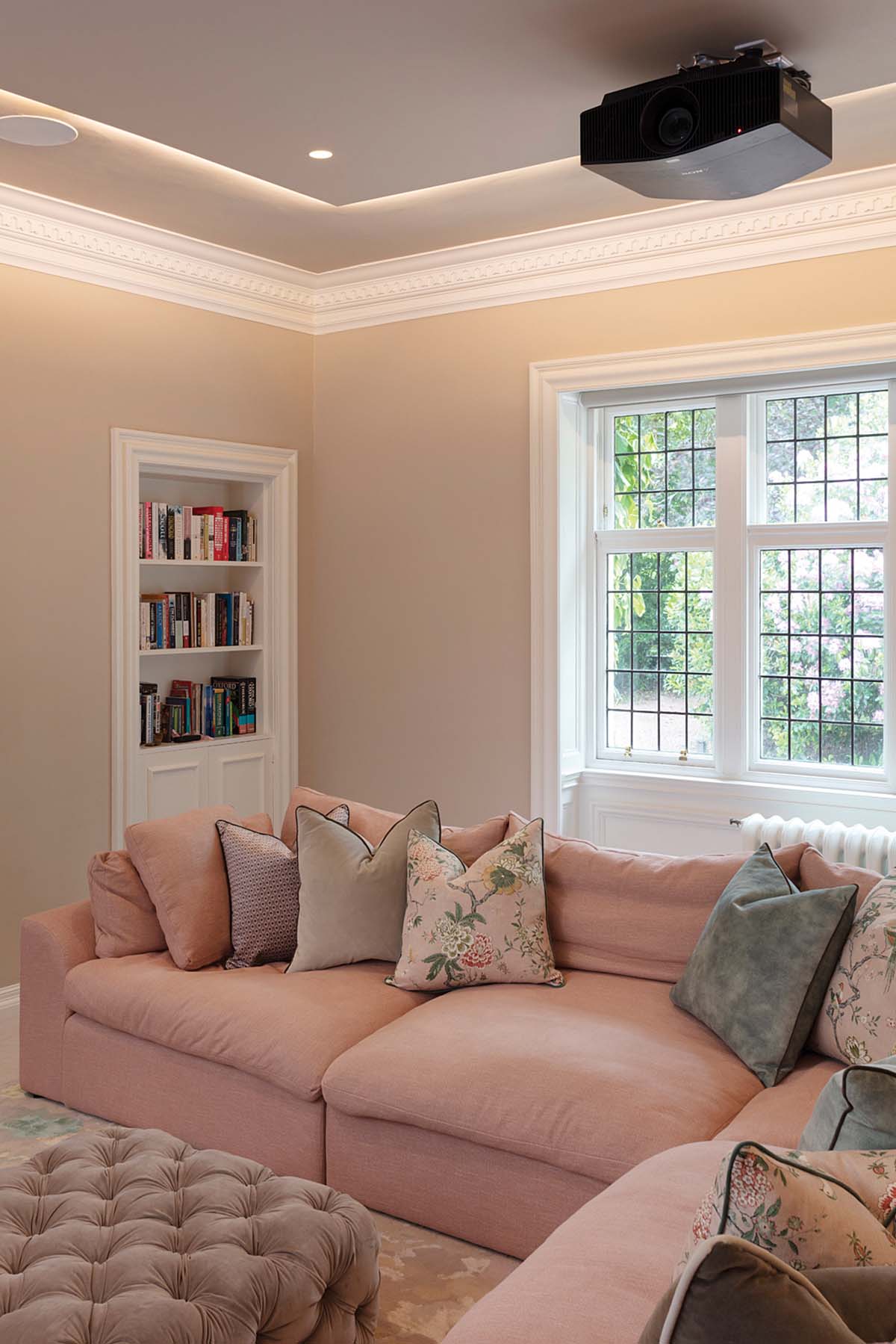 jane perfect interiors transforms this arts and crafts build in morningside in edinburgh - this is a photograph of of the second living room shot by Susie Lowe