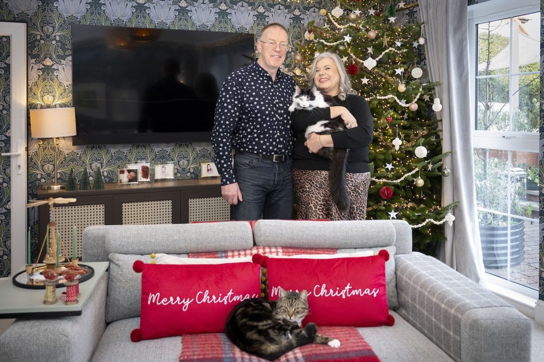 ann and Rolf owners of Santa's snug in Scotlands Christmas home of the year 2024