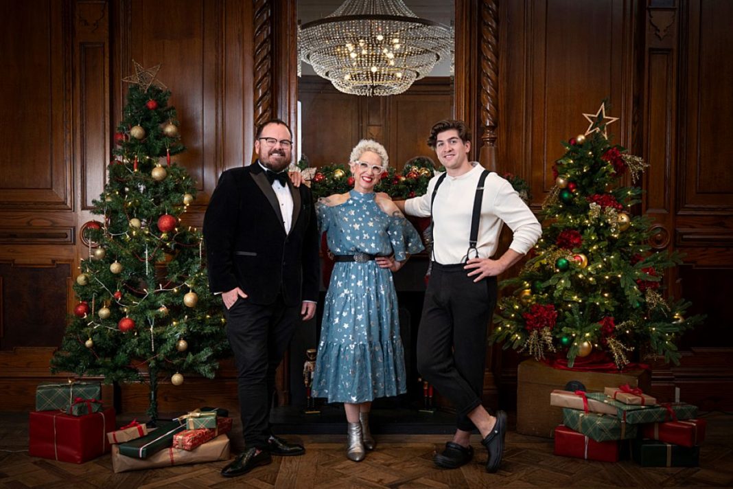 anna campbell jones, banjo beale and danny campbell for scotlands christmas home of the year 2024