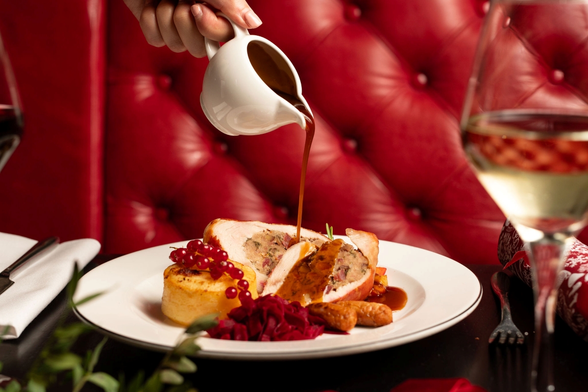 Anchor Lin in Glasgow's festive menu includes pancetta rolled turkey and Scottish salmon