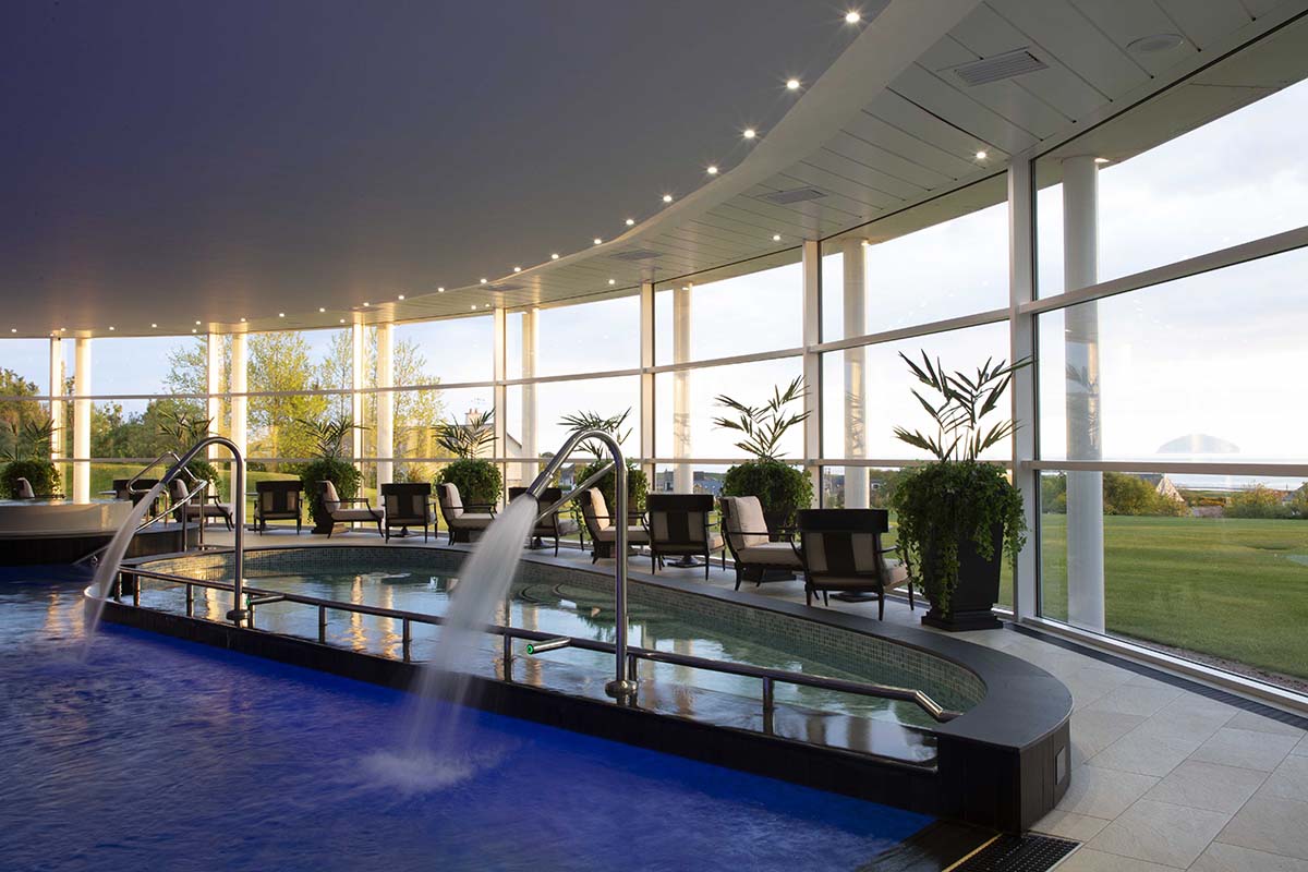The spa at Trump Turnberry Hotel & Spa in Ayrshire Scotland - heated swimming pool