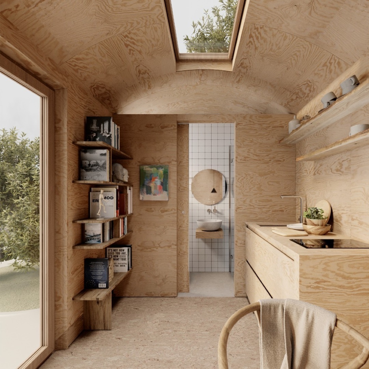 Cairngorms Cabin, a tiny home by biophilic designer Alicia Storie