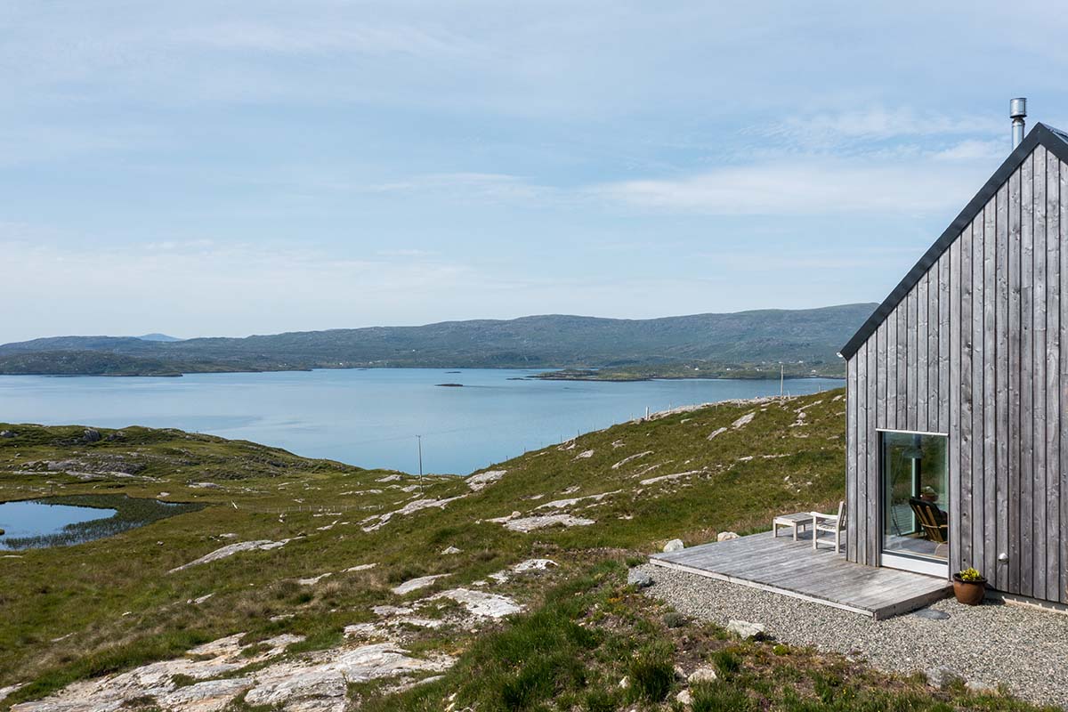 Carriegreich house on the Isle of Harris - ocean view to the rear of the house