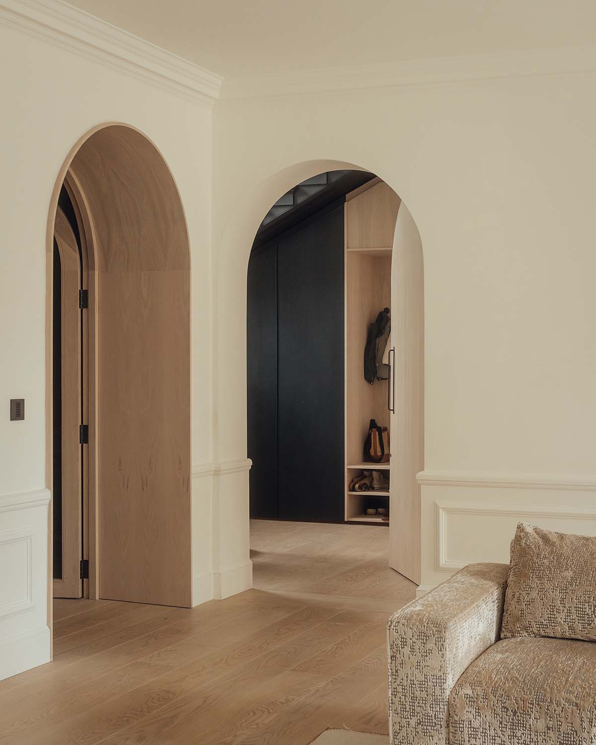 somner macdonald mansion in barnton gets renovated with archways and sleek design - architecturally focused