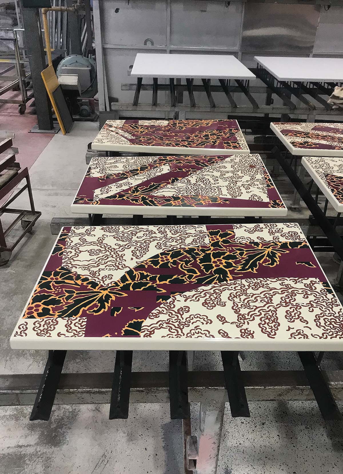 The Counterparts series in the factory, freshly completed