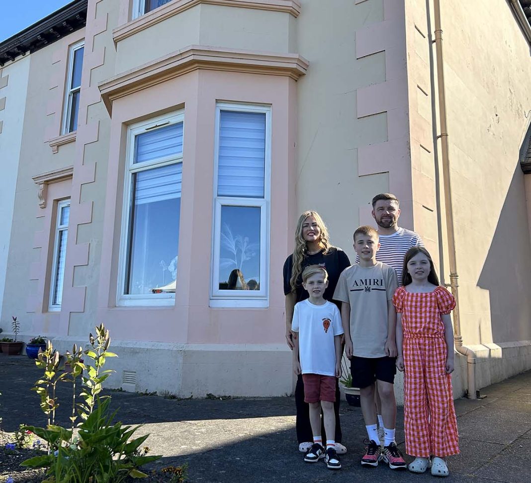 scotland's home of the year constestants for episode one, a beachfront flat in saltcoats