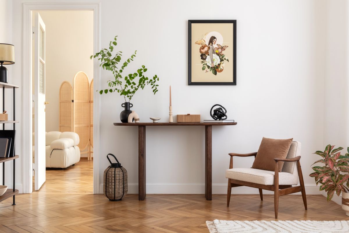 houseplants in a bohemian home
