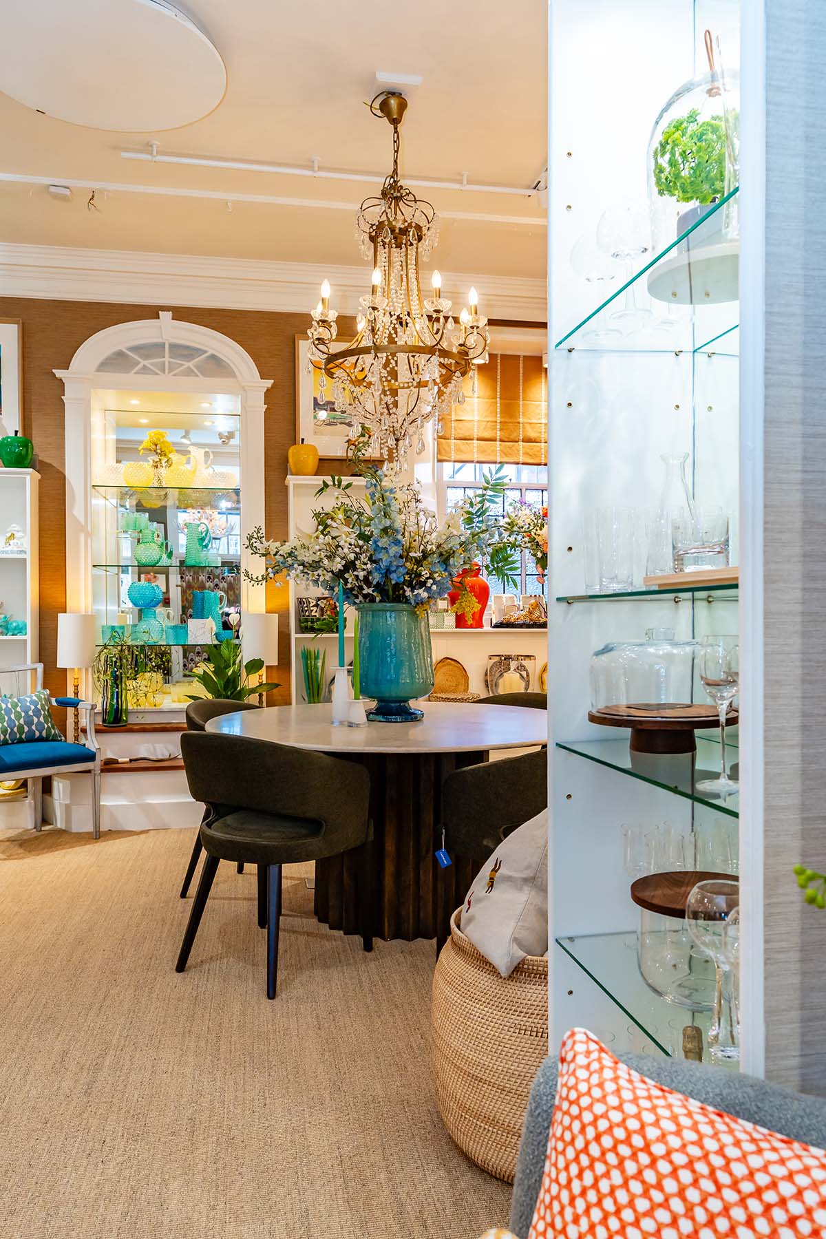 Farmore interiors shop in st andrews stocking eclectic glabally-sourced homeware including card, ceramics, skincare, furniture, art and baby toys
