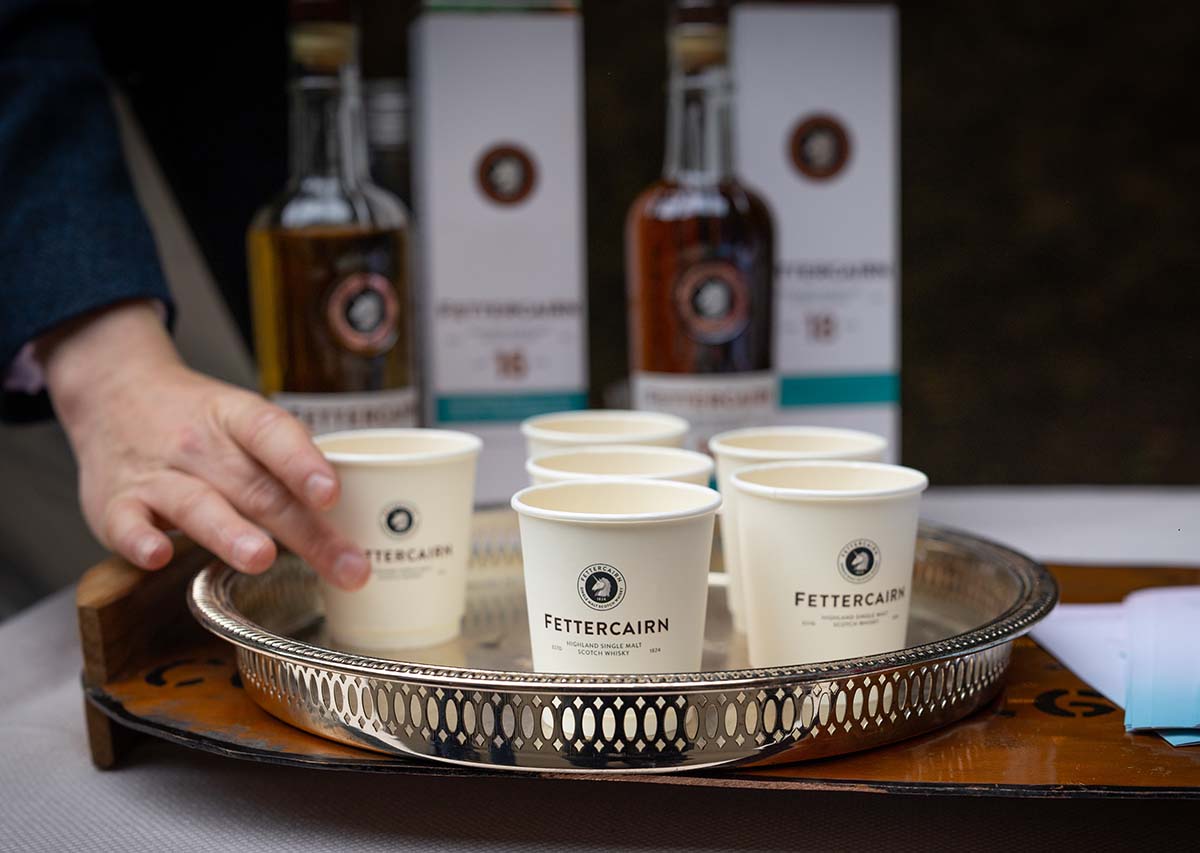 Fettercairn Distillery serves cocktails at The Fettercairn Wilderness Retreat balcony garden at the RHS Chelsea Flower Show