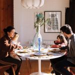 Katie and Jordan Laird at home with their family