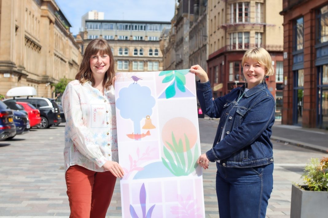 No Rules Wallpaper Co-Founder Yvonne Elliott-Kellighan and SAMH Employability Specialist Eve McGhee