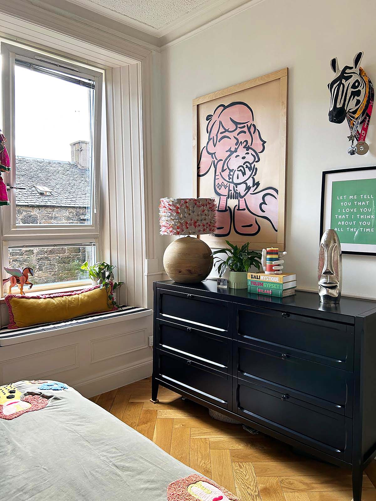 Bedroom in first-sloor tenement flat in edinburgh featuring on scotlands home of the year 2025, called wee city nook